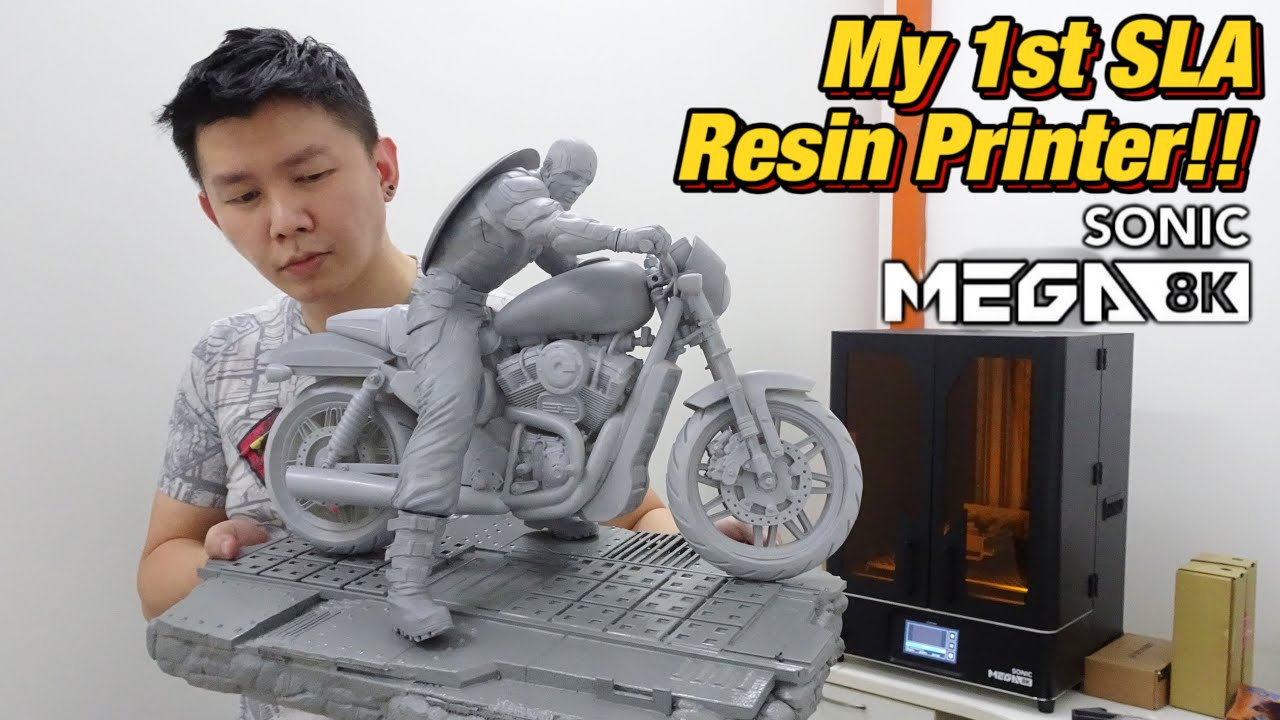 @phrozen3d Распаковка Sonic Mega 8K, тестовая печать, постобработка и исправление неудачных отпеч...