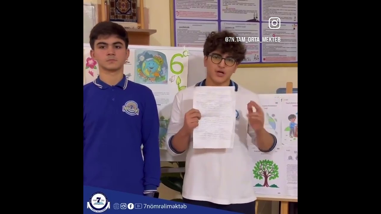 Məktəbin 8 və 9-cu sinif şagirdləri “COP-29 nədir?” adlı tədbirdə çıxış etdilər.
