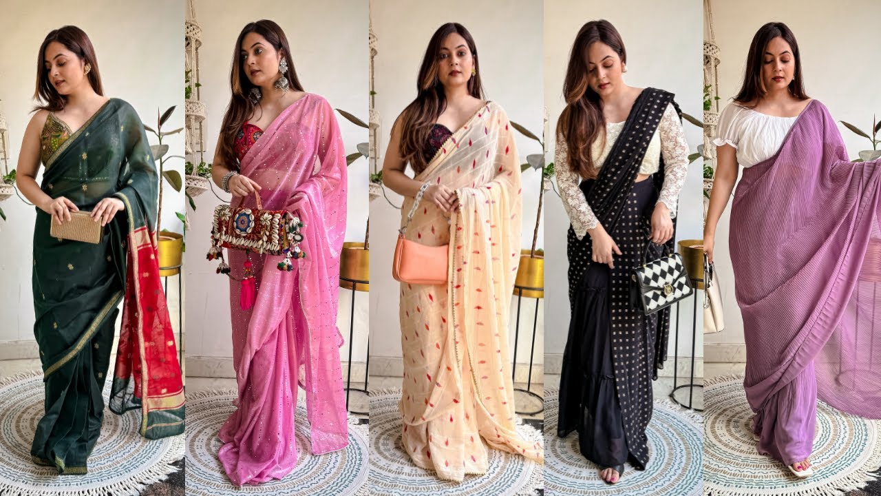 Affordable Amazon Partywear Readymade Saree Haul | Summer 1 Minute Pre-Draped Sarees | Mahima Giri