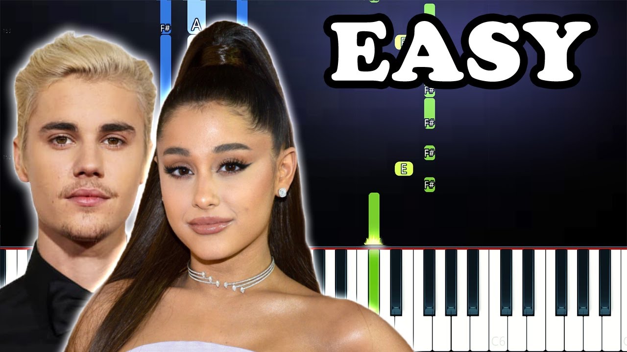 Ariana Grande & Justin Bieber - Stuck with U (EASY Piano Tutorial)
