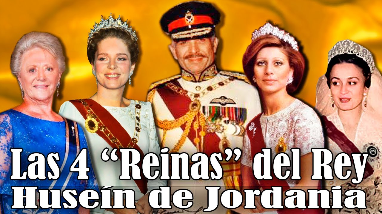Las 4 esposas del rey Husein de Jordania.
