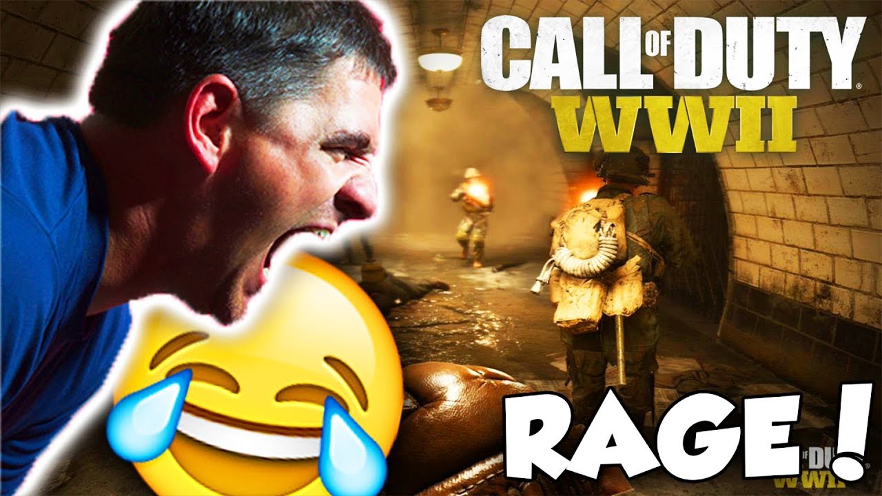 *WARNING* *INTENSE RAGE* 😡 - COD WWII Funny Moments & Rage!😂