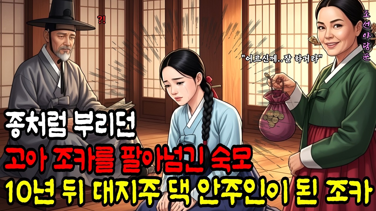 종처럼 부려먹던 고아 조카를 팔아넘긴 숙모, 10년 뒤 대 지주댁 안주인이 된 조카와 마주치자 초토화된 집안?ㅣ오디오북ㅣ옛날이야기ㅣ민담ㅣ야담ㅣ전설ㅣ설화
