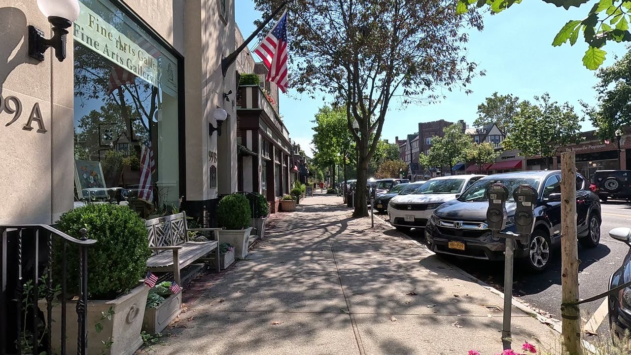⁴ᴷ⁶⁰ Walking tour of Bronxville, New York