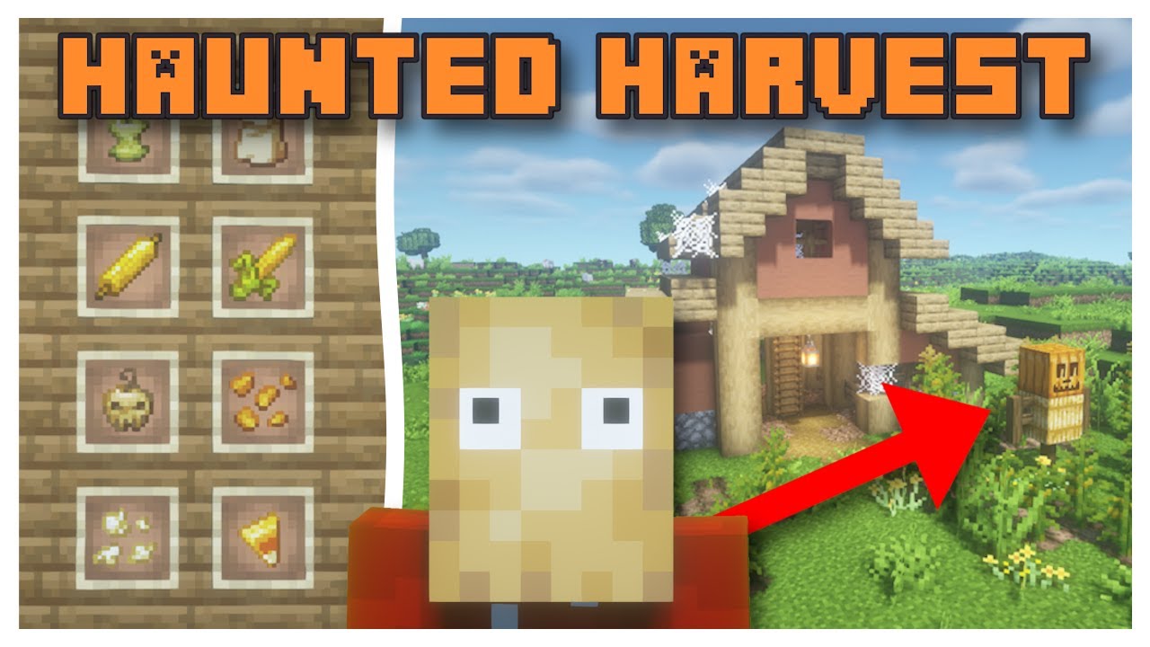 BEST HALLOWEEN MOD For MINECRAFT!!! (Haunted Harvest)