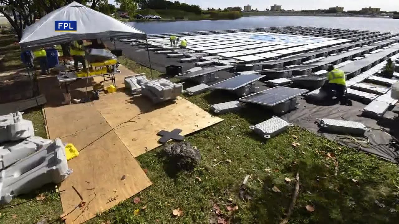 WATCH: Time Lapse Of FPL Installing Nation's First Floating Solar