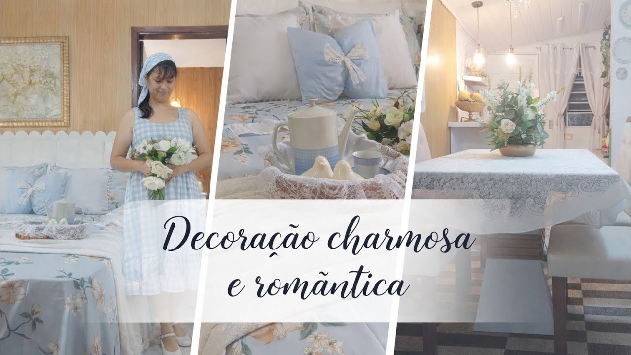 Fiz uma Decoração charmosa e romântica #decorandooquarto #limpeza #provençal #decoração #home 