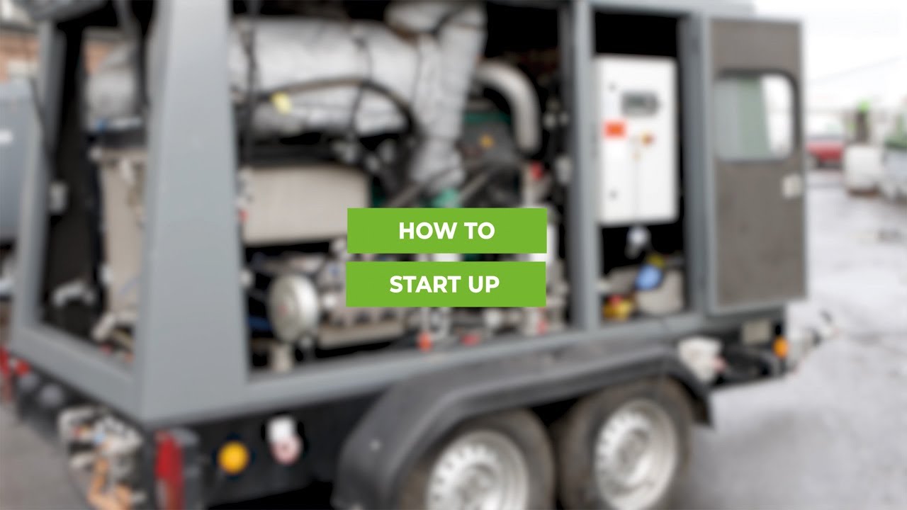WOMA Water Jetting Trailer Unit  - Start Up