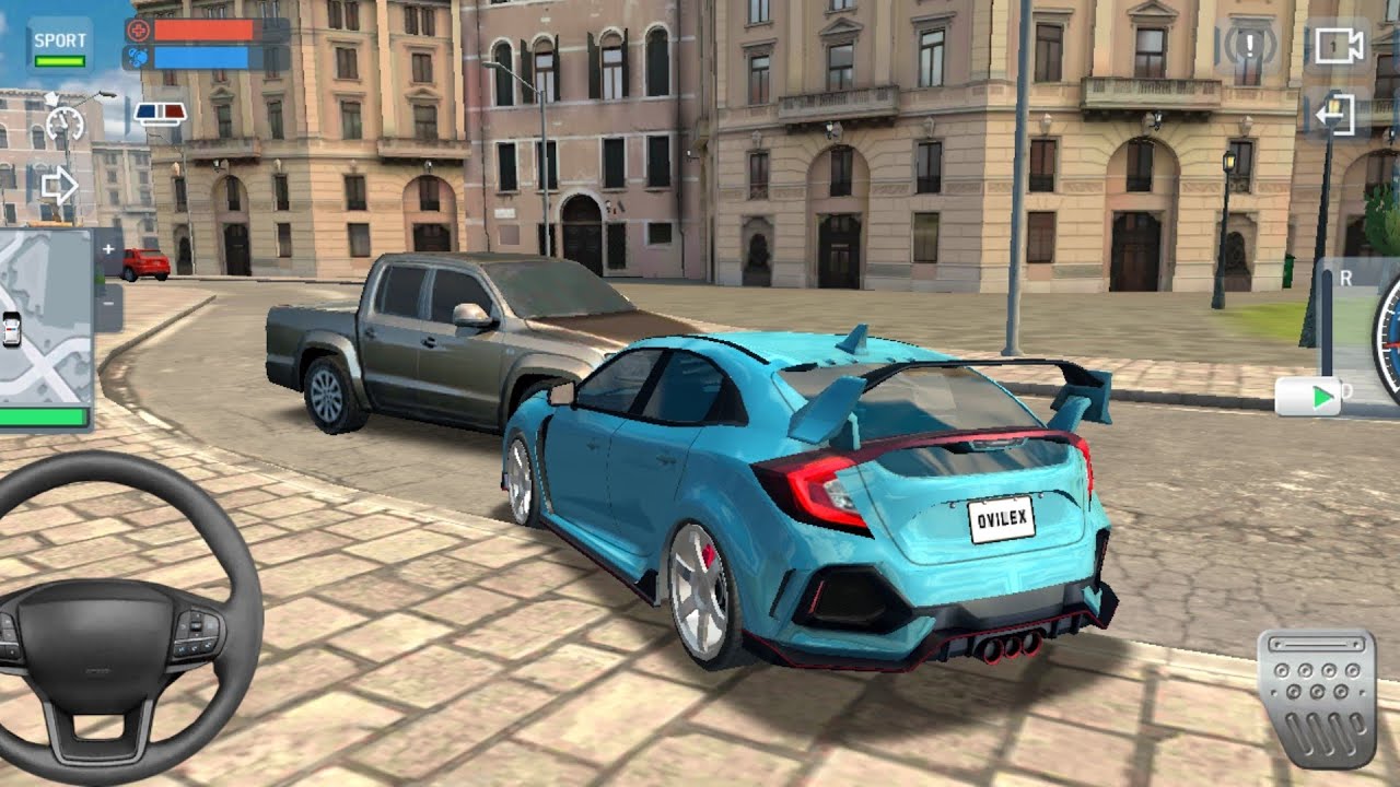 Jogo de carro azul jogo de carro Civic azul 