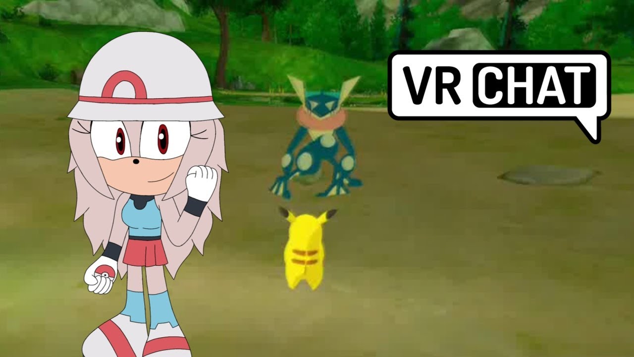 1ST POKEMON BATTLE!! Pikachu vs Mobifall Greninja (Shinobi) (w/Peace, Chris, & Mew) - VRChat