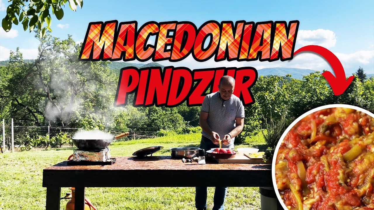 Macedonian Homemade Pindjur Made With Homegrown & Organic Ingredients (Summer Spread)