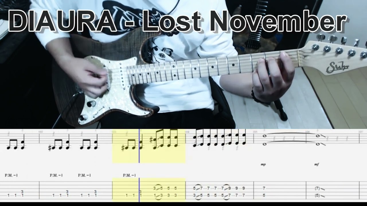 DIAURA - Lost November ギター弾いてみた【tab有】guitar cover