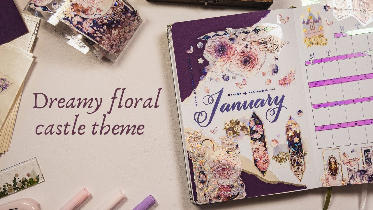 January Bullet Journal Set Up ✨ Purple Fantasy Theme | Mystery Journal