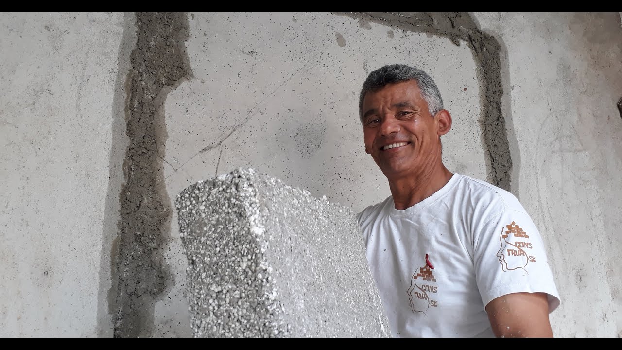 Reforma com blocos de isopor reciclado.