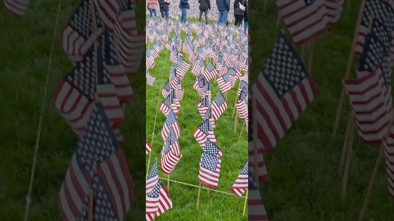 Memorial Day Flag Garden in Boston