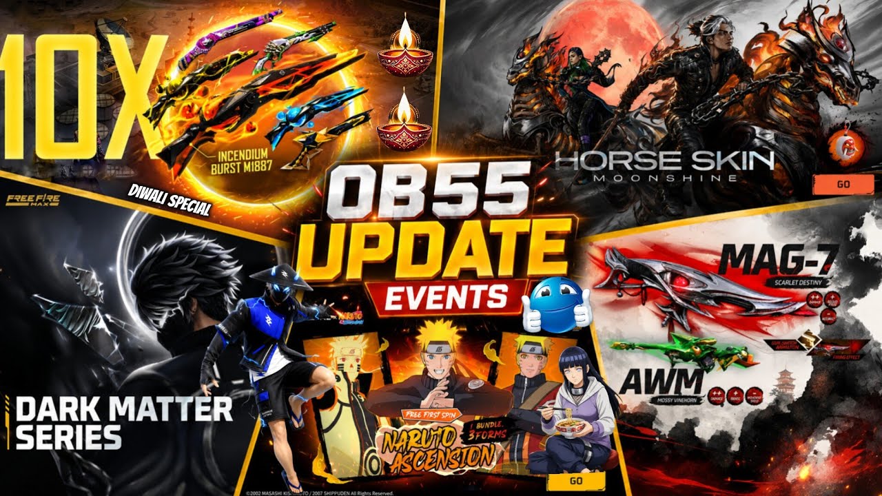 Next Universal Ring Event 🔥| Naruto Special Mystery Shop | Mag7 X AWM Ring | Free Fire Diwali Event
