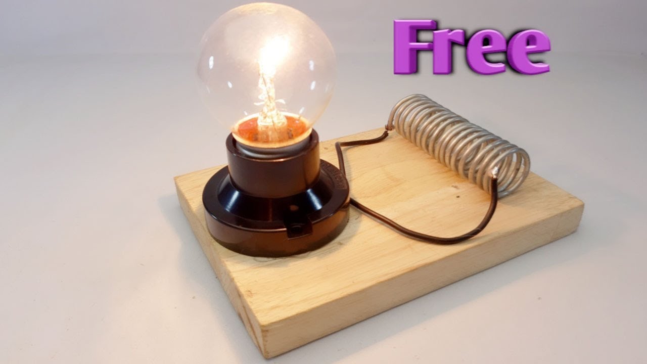 Generator Free Energy Self Running Using By Magnet in Speaker With Light Bulb 220v