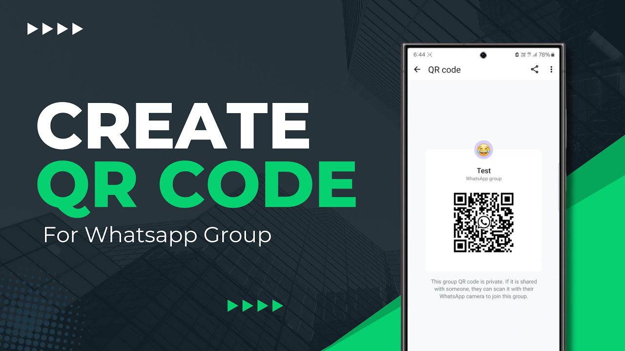 How to Create/Generate QR Code For WhatsApp Group 2024