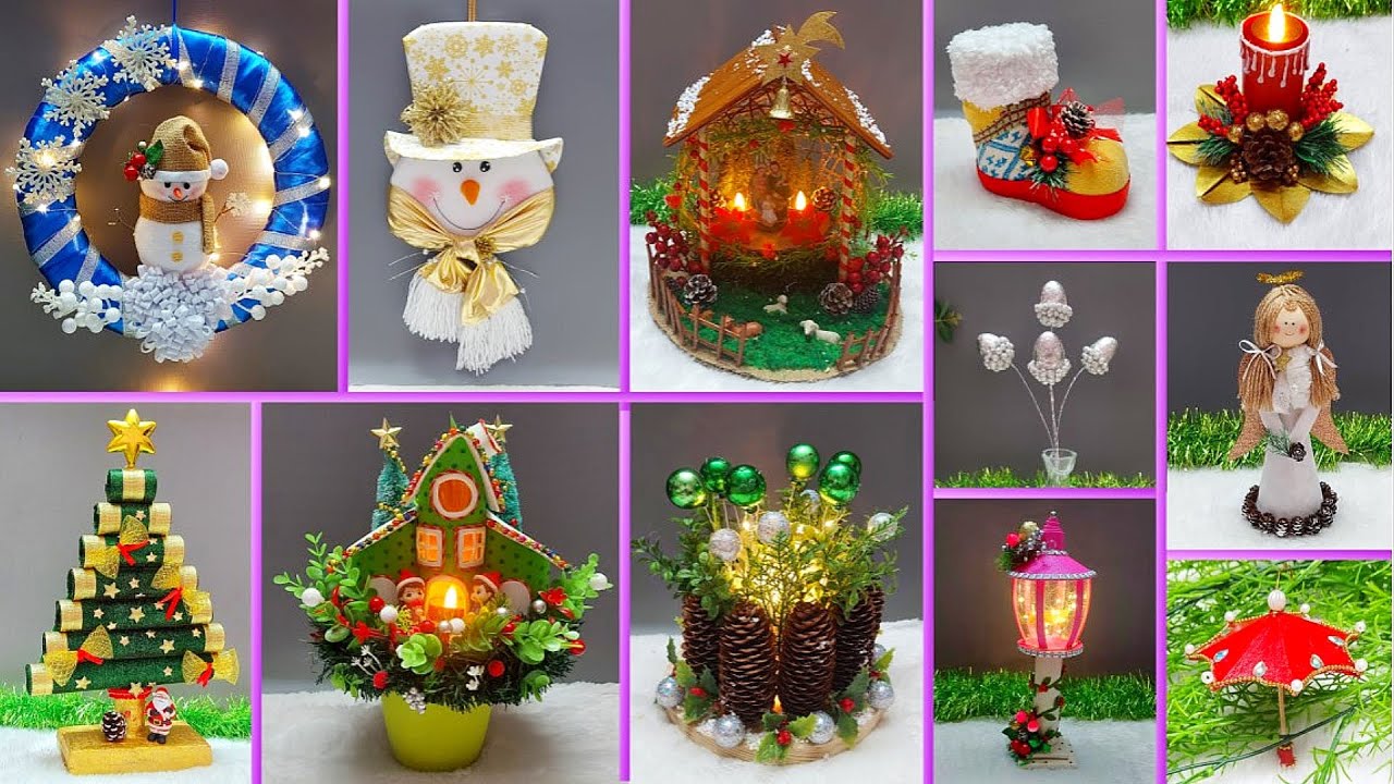 12 Economical Christmas Decoration ideas Made From simple materials | DIY Christmas craft idea🎄264