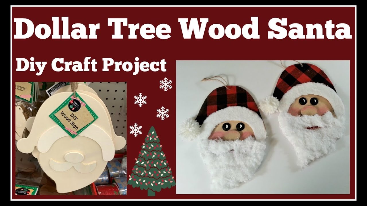Dollar Tree Wood Santa Diy 🎄 Fun and Easy Project.
