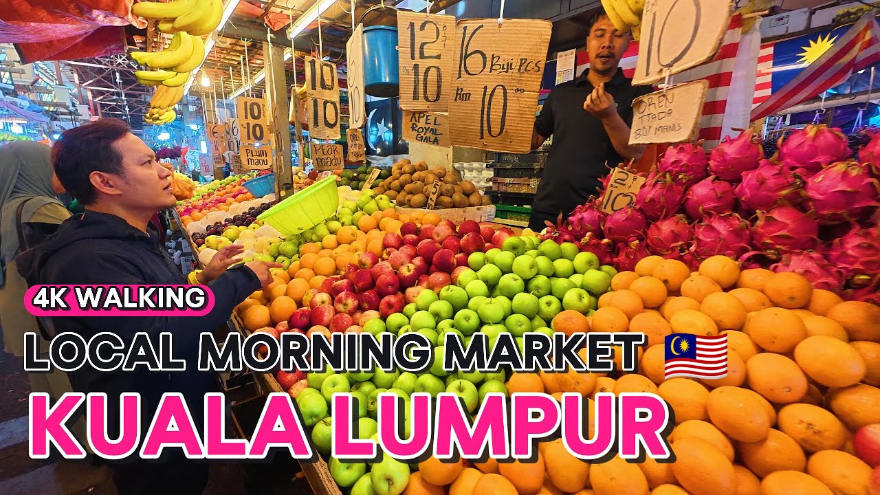 🇲🇾 Exploring Chow Kit Market | KL's Fresh Morning Market Walk [4K]