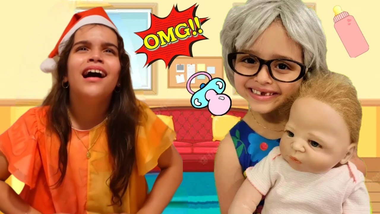Marina finge ser babá de um Bebê Reborn | Clubinho da Marina e Elisa