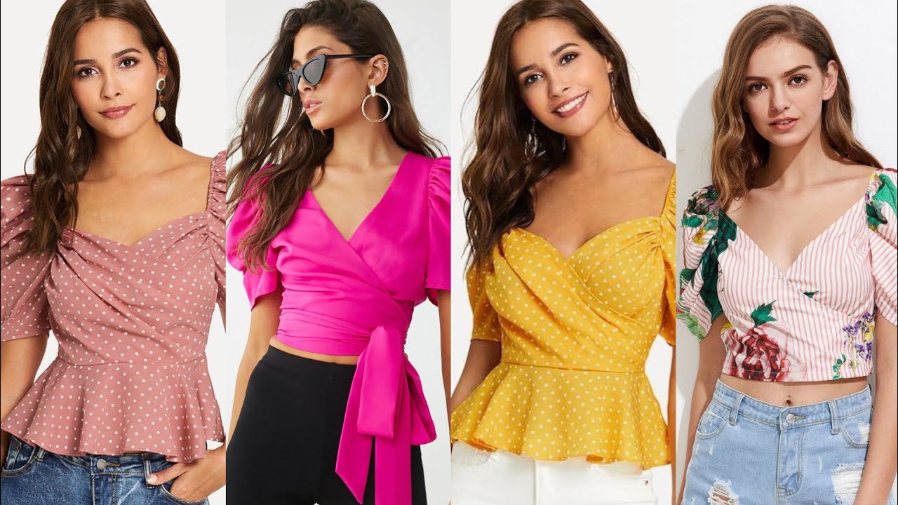 amazing and attractive belbed style blouse and top ideas 2020 and 2021