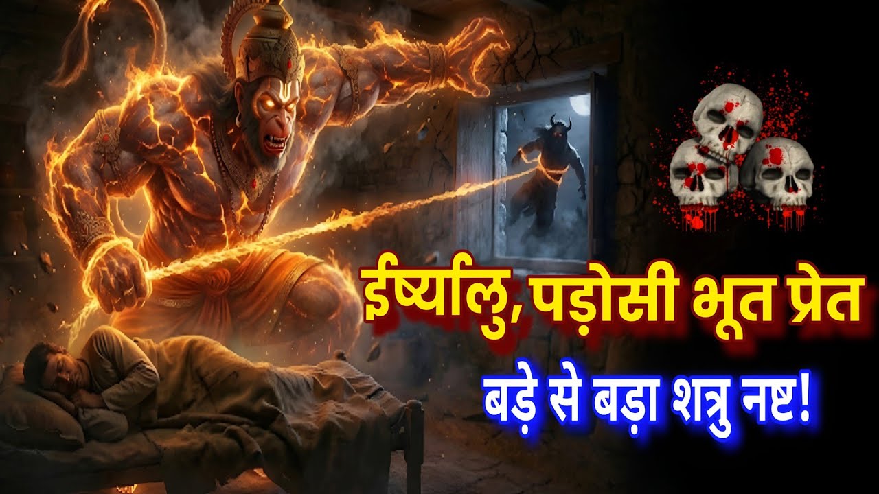 आज से शत्रु विनाश 🔥 पड़ोसियों की ईर्ष्या और नकारात्मकता खत्म | हनुमान मंत्र: shatru nashak mantra