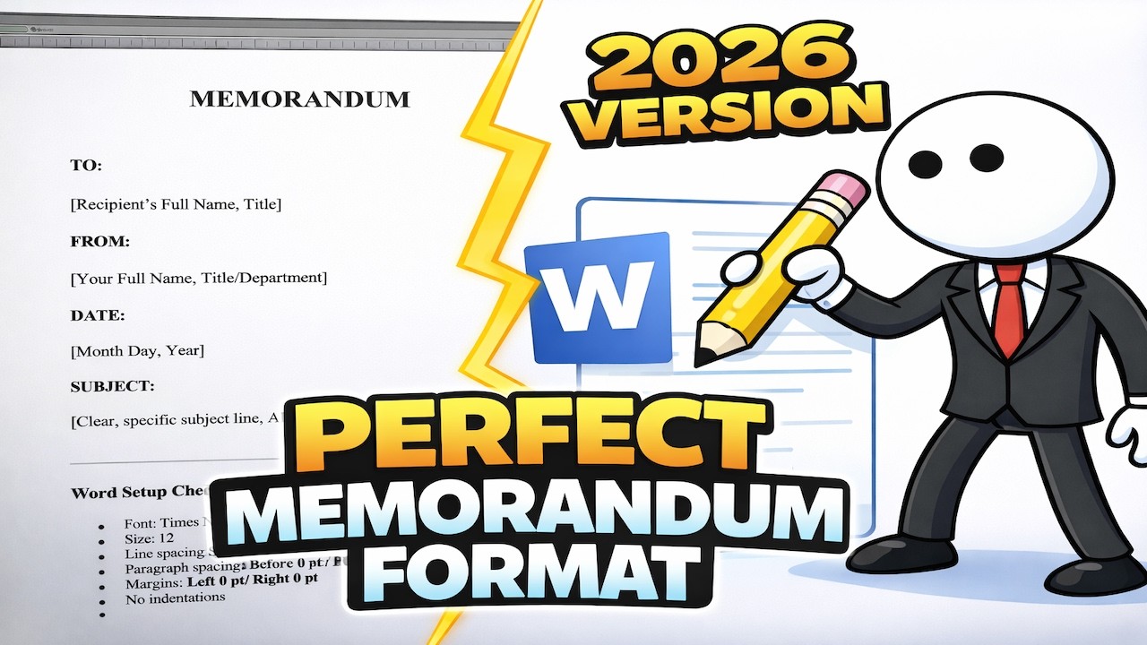 How to write a MEMORANDUM in Microsoft Word?! (2026 Version)