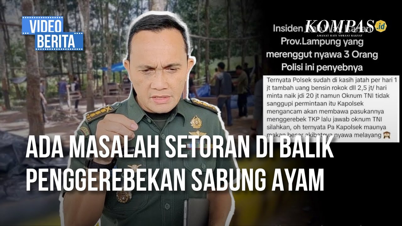 Kapendam II/Sriwijaya: Ada Setoran ke Polisi dari Judi Sabung Ayam di Lampung