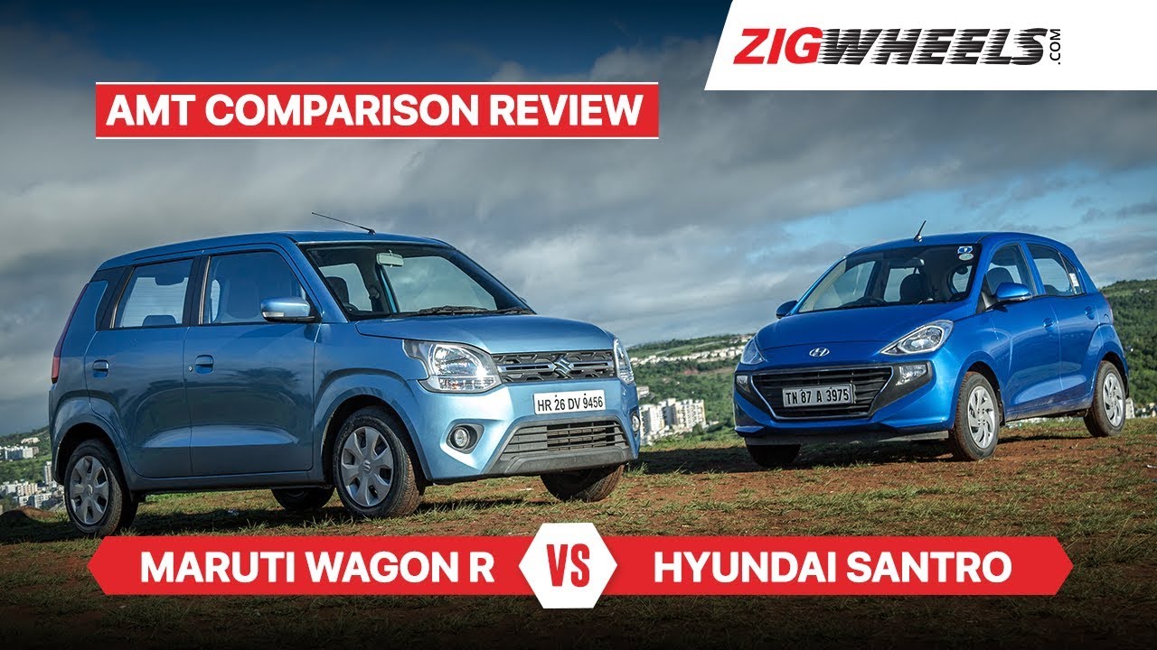Hyundai Santro vs Maruti WagonR | AMT Comparison Review | ZigWheels.com