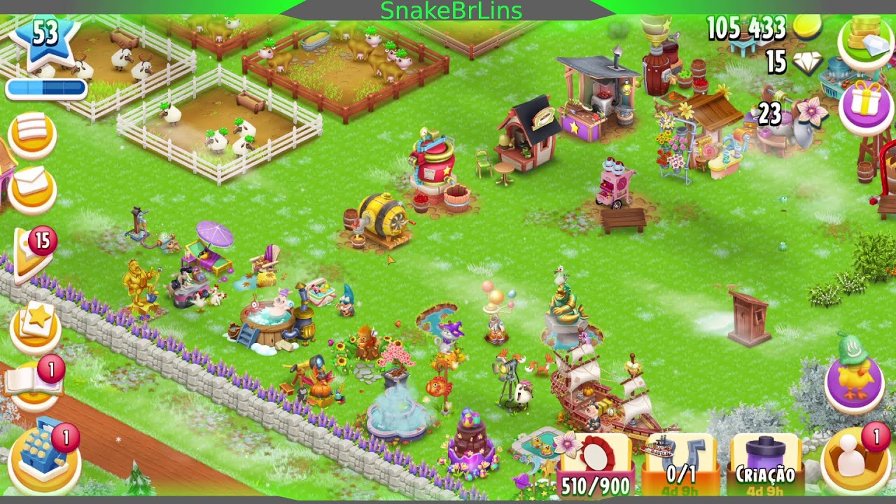 Trabalhando Duro Fazenda SnakeBrLins Em Hay Day