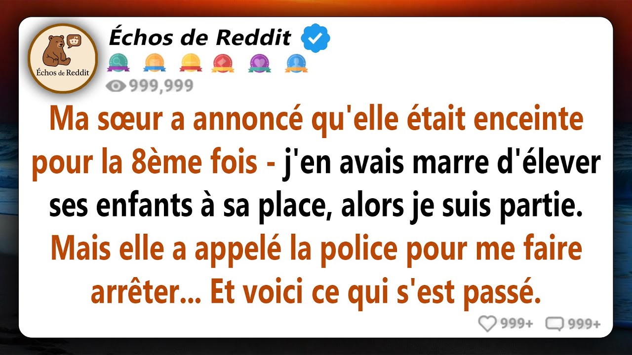 Ma sœur est enceinte de son 8ème enfant - J'avoue que je sature un peu de m'occuper de ses enfants