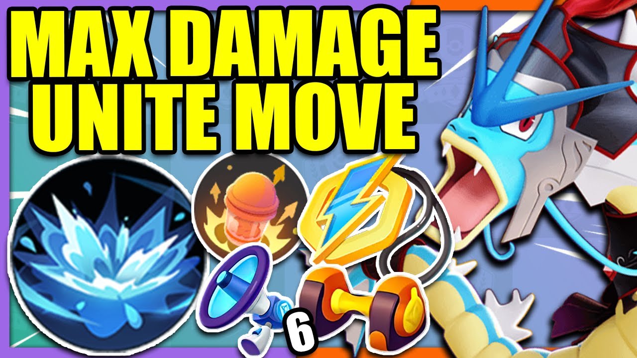 I MAXED out the UNITE MOVE DAMAGE on GYARADOS | Pokemon Unite