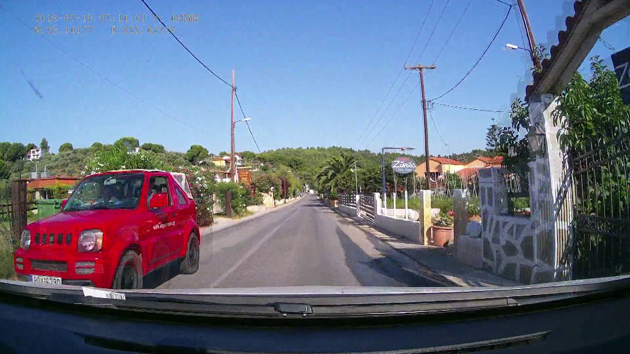 Driving from Skiathos town to Koukounaries
