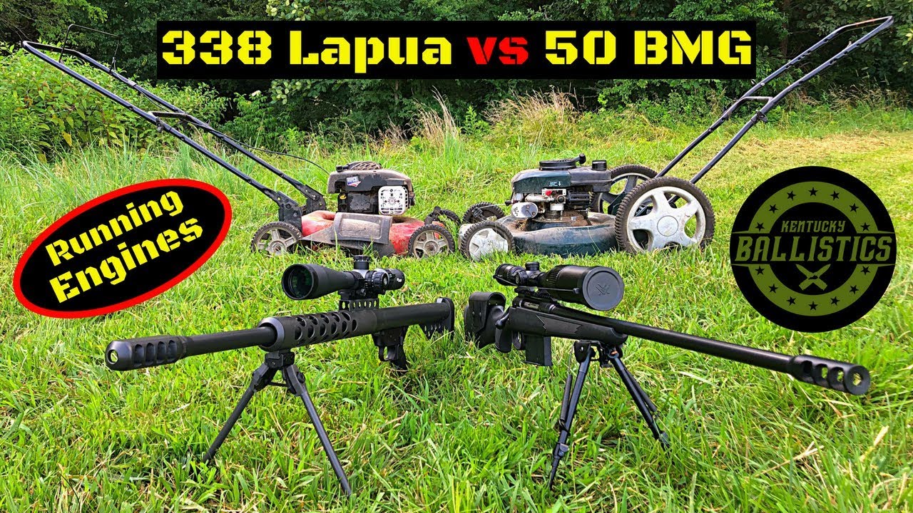 338 Lapua vs 50 BMG vs Running Engines