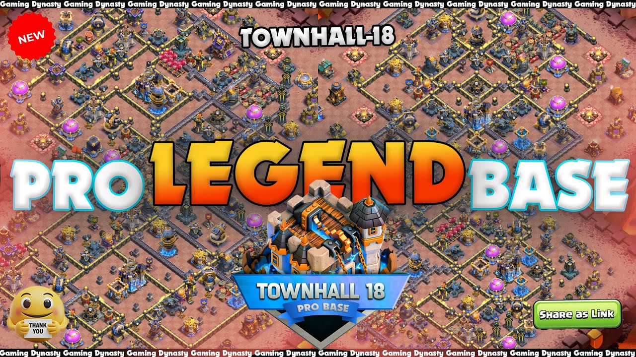 6000+ TROPHY TH18 LEGEND LEAGUE BASE | TOWN HALL 18 NEW LEGEND BASE LAYOUT | TH18 WAR BASE LINK