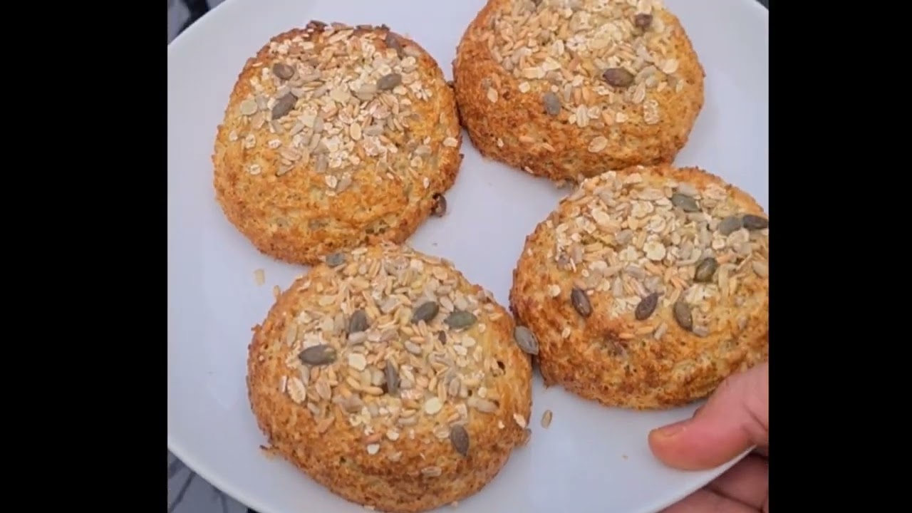 #ramadan  Petits Pains aux Flocons d'Avoine – Sains, Moelleux & Sans Farine !