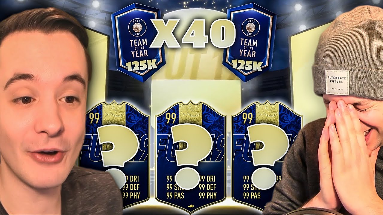 OPENING 40 X 125K PACKS, 3 NEW TOTY PLAYERS AND THE BEST 100K PACK YET!!! FIFA 19 ULTIMATE TEAM
