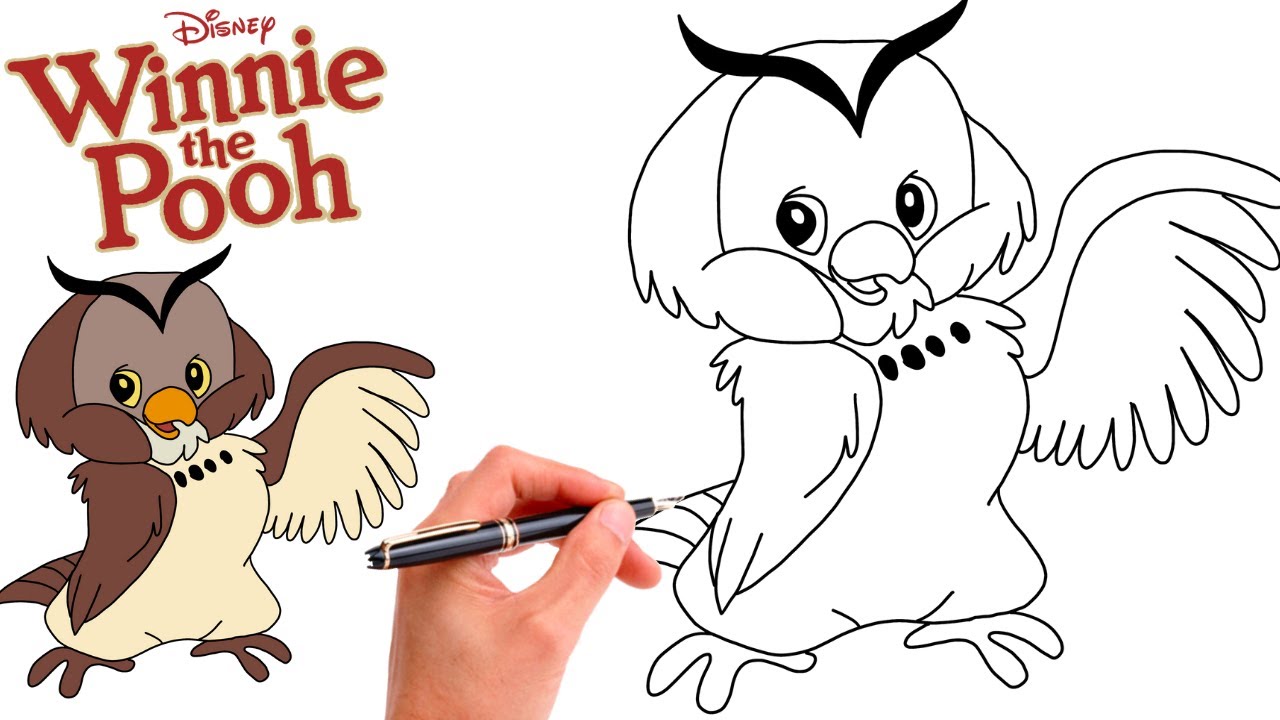 How To Draw AN OWL // FROM WINNIE THE POOH // Step-By-Step