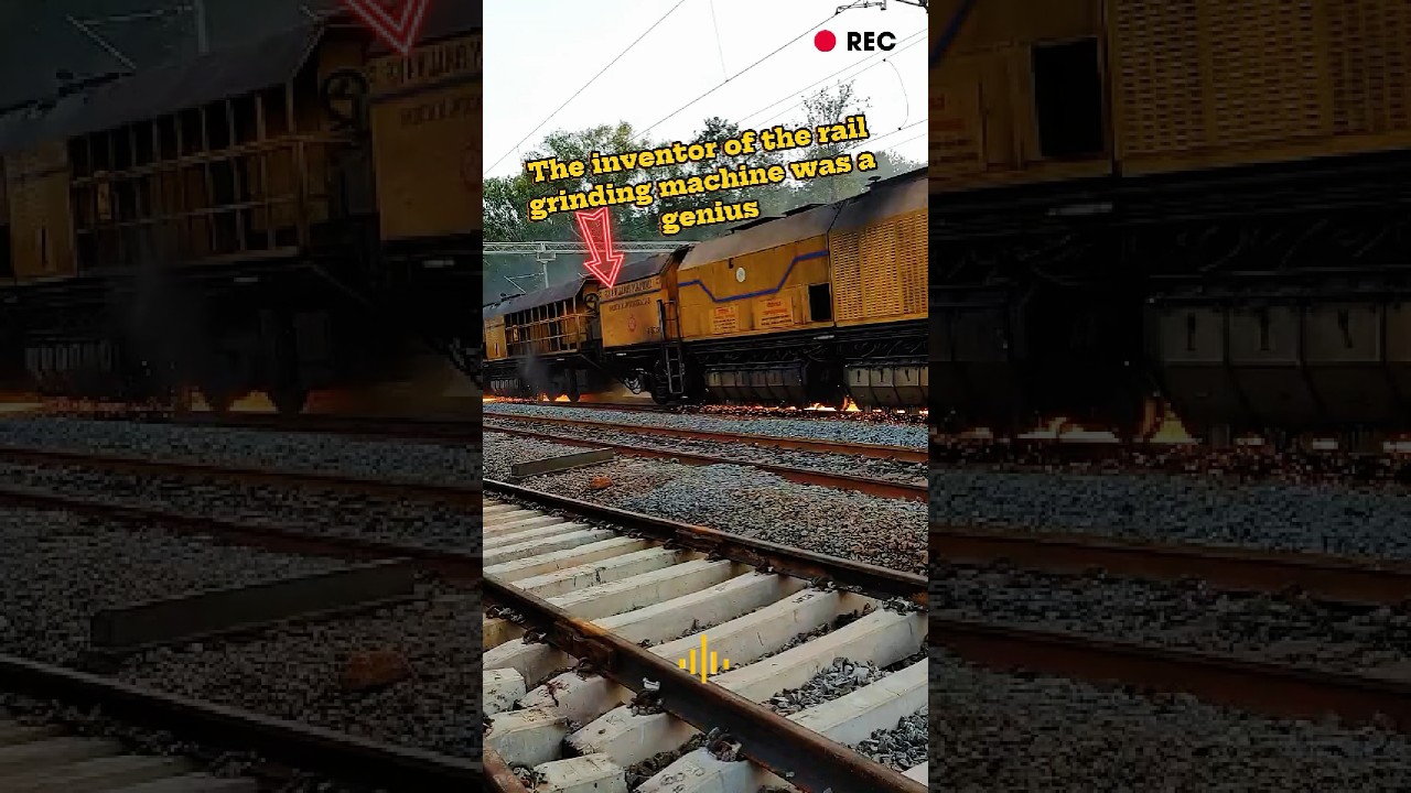 The inventor of the rail grinding machine was a genius #mechanical #technology #invention #create