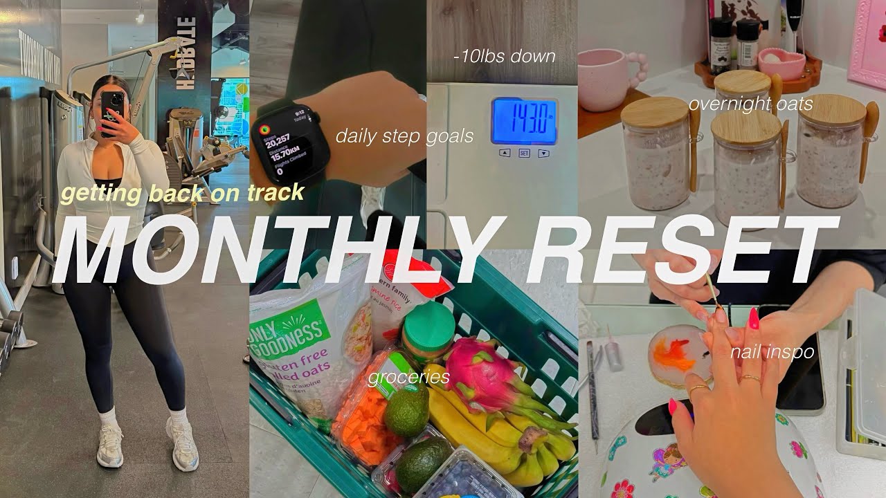 MONTHLY RESET 🍃 back in routine *life update* setting 2025 goals, nail app, grocery shop + errands