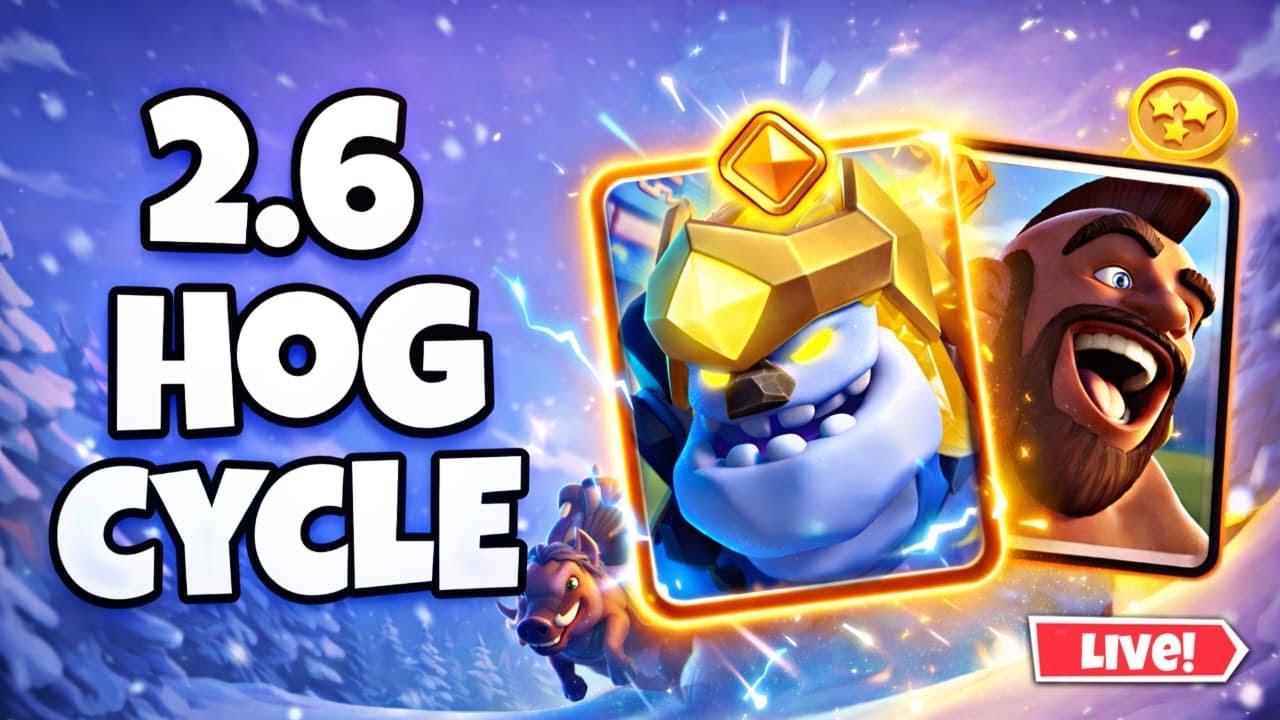 LIVE 🔥 Hog Cycle 2.6 Ladder Push | #clashroyale