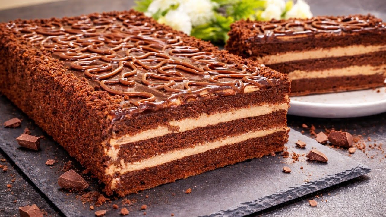 ЯНГИ ЙИЛГА ЭНГ ОСОН АРЗОН ВА МАЗАЛИ ШОКОЛАДЛИ ТОРТ. Chocolate cake. Og'izda eriydigan oson tort. 