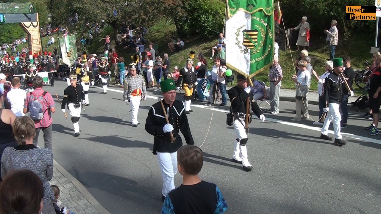 Bergfest Pobershau 2019 - der Festumzug Teil 2 - Knappschaften, Bergbrüder, Bergbauvereine