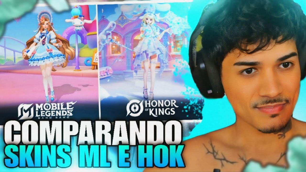 A DIFERENCA GRAFICA &Eacute; BRUTAL ! HOK VS MLBB SKINS 2025