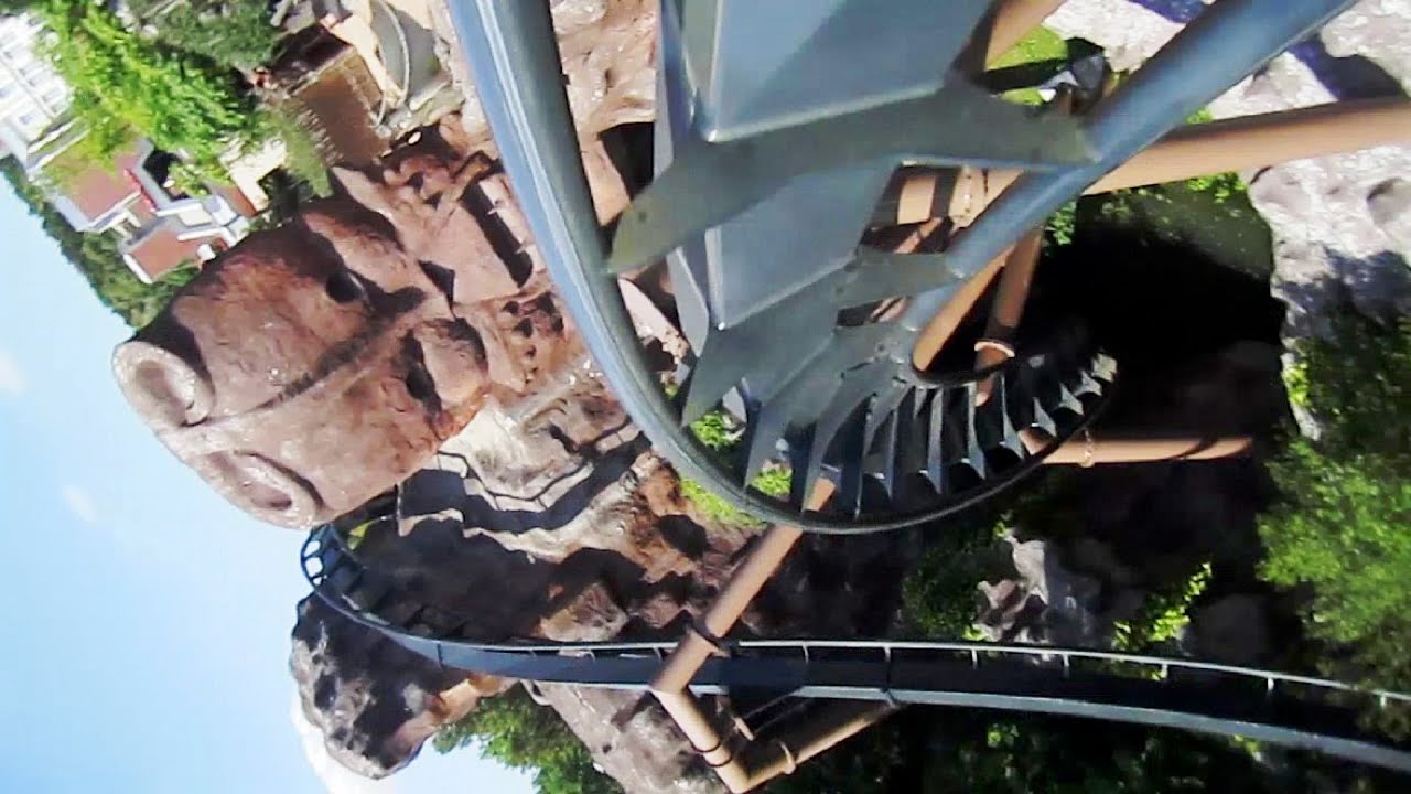 Black Mamba front seat on-ride HD POV Phantasialand