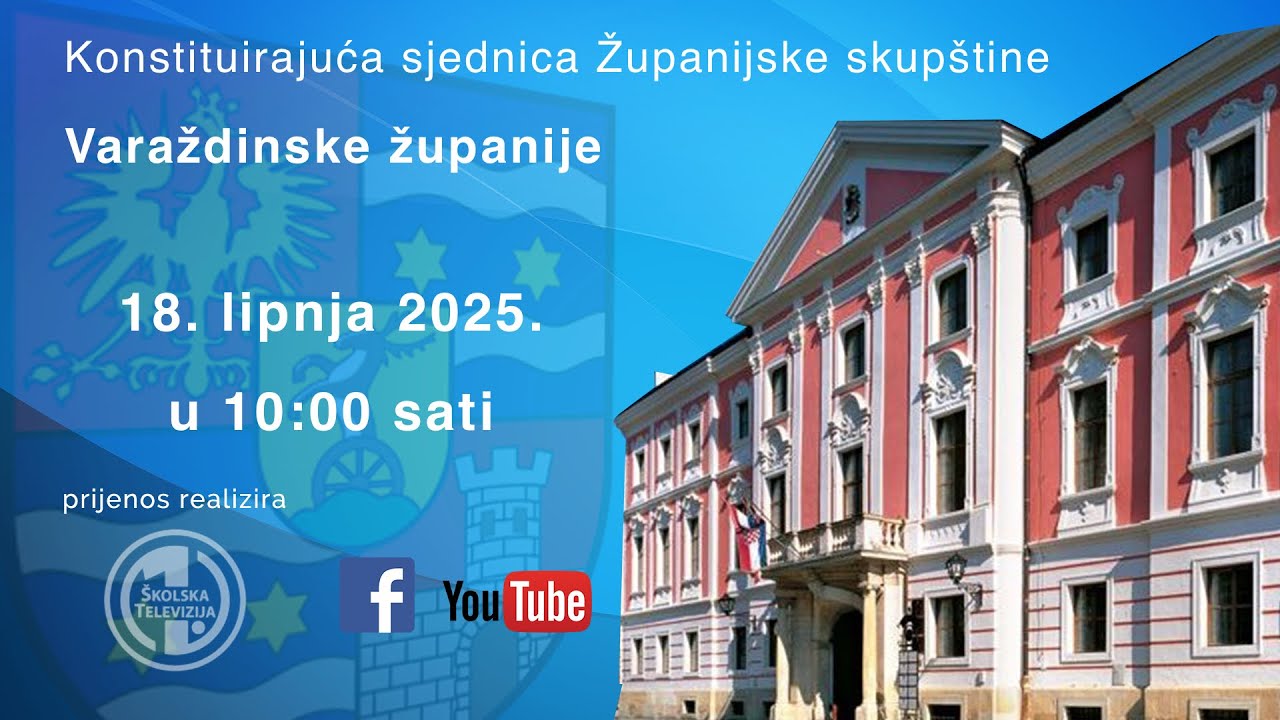 Konstituirajuća sjednica Županijske skupštine Varaždinske županije [UŽIVO]