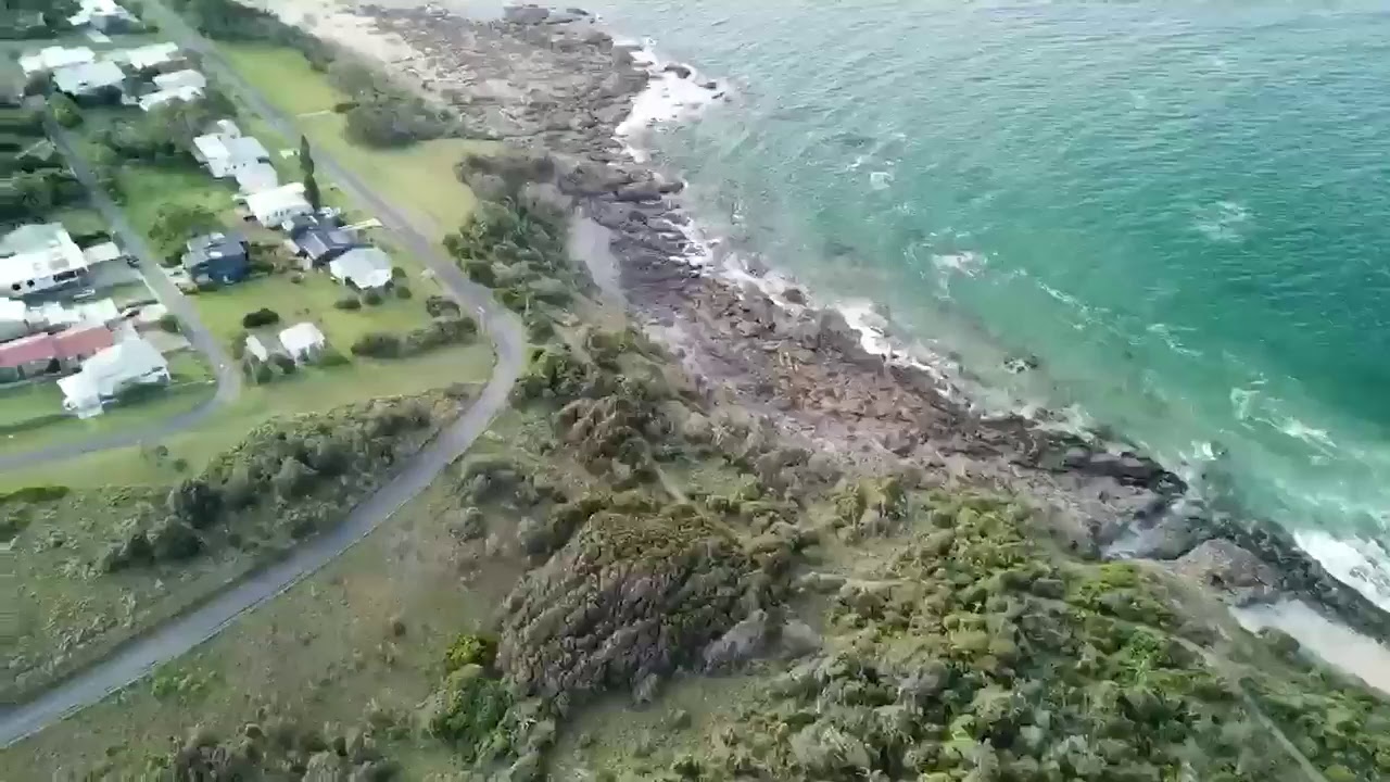 Drone footage from Woolgoolga Lookout in Australia