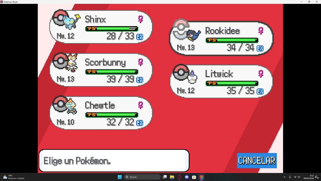 Pokemon Royal (Fanmade) Primer combate contra mi amigo Paul